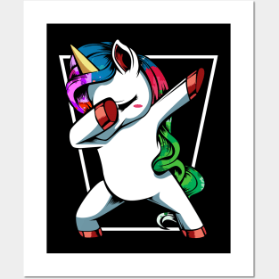 Unicorn - Dabbing Dab Funny Cute Posters and Art